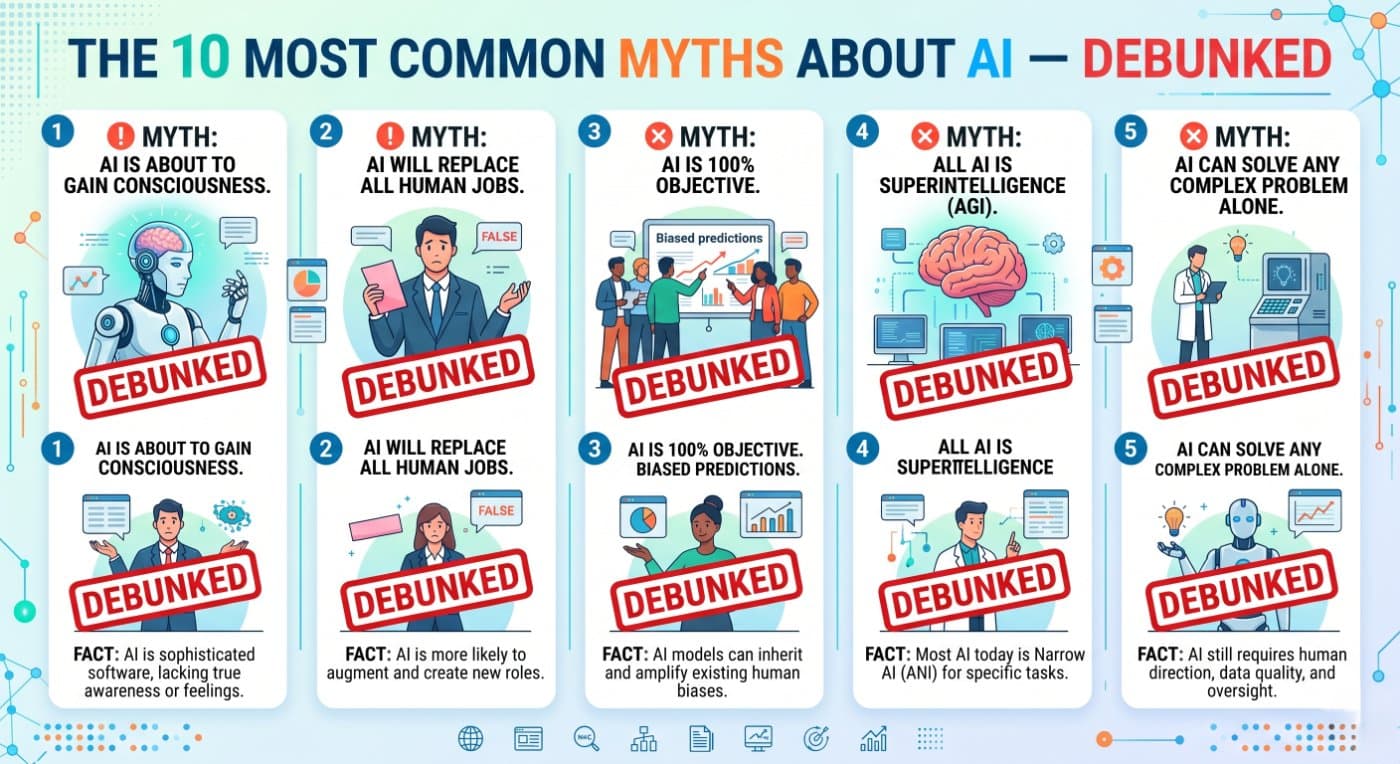 The 10 Most Common Myths About AI Debunked