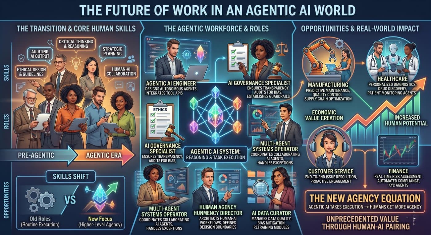The Future of Work in an Agentic AI World: Skills, Roles, and Opportunities