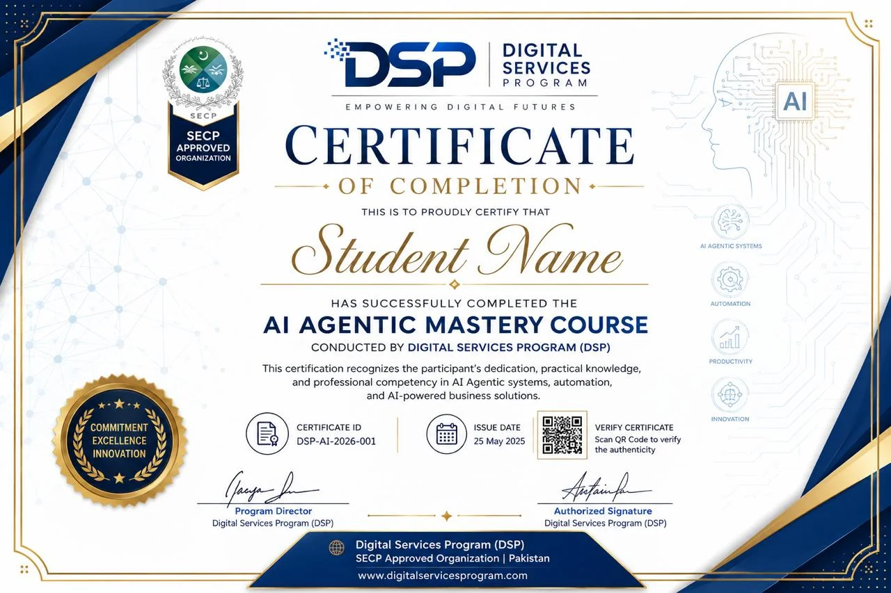 DSP Government-Approved Graduate Certificate in Agentic AI and Automation Services